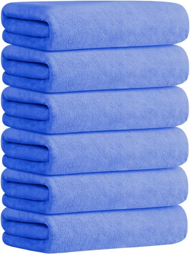 Miniatura 73 de JML Toallas de microfibra, juegos de toallas de baño (paquete de 6, 27 x 55 pulgadas), extra absorbentes, de secado rápido, multiusos, para baño