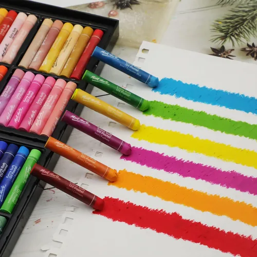 Miniatura 3 de Mont Marte Extra Soft Oil Pastels 72 piezas, colores brillantes surtidos, vibrantes y mantecosos, pasteles de arte versátiles para mezclar, Varios