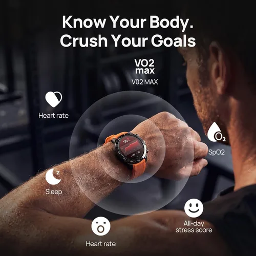 Miniatura 8 de mibro GS Explorer S - Reloj inteligente resistente para hombre con cerámica resistente a los arañazos y pantalla AMOLED de 1.32 pulgadas, batería
