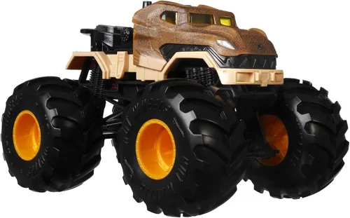 Miniatura 2 de Hot Wheels Monster Trucks Vehículos a escala 1:24, camiones de juguete coleccionables de metal fundido a presión con ruedas gigantes y chasis