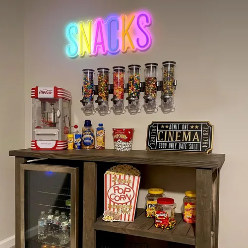 Miniatura 3 de Letrero de neón para bocadillos, letrero de barra de bocadillos para decoración de pared artística, tienda de pasteles y dulces, letrero