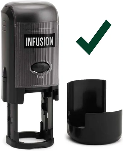 Miniatura 9 de Infusion Sello de goma autoentintado redondo de pago (3/4 '' de diámetro) - Tinta azul Pagado