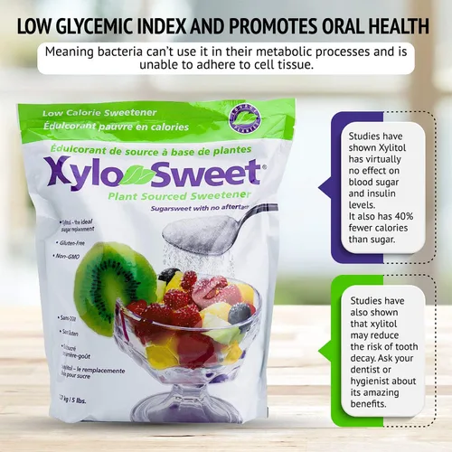 Miniatura 8 de Xlear XyloSweet Edulcorante de Xilitol de Origen Vegetal - Sustituto de Azúcar Natural Puro, Gránulos, Sin OMG, Sin Gluten, Bolsa de 1 Libra