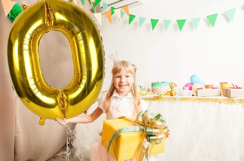 Miniatura 5 de Treasures Gifted Globos dorados grandes de números – Globo de aluminio número 0 de 40 pulgadas – Números de globos de cumpleaños – Números de globos