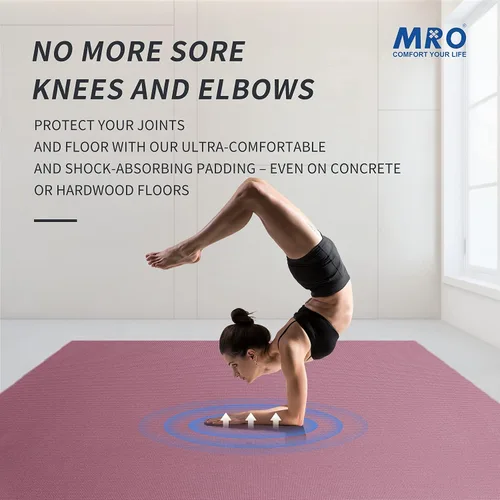 Miniatura 5 de MRO Extra Large Yoga Mat, 12'x6'/9'x6'/7'x5'/6'x4' (9MM) Extra Wide and Thick Exercise Mats for Home Gym Workout, Non-Slip, Soft for Women and Men