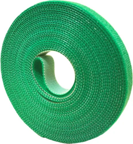 Cinta verde para atar el jardín, soportes para plantas, suave con las plantas (16.4 pies x 0.6 pulgadas, 1 rollo, verde)
