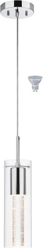 Miniatura 10 de Iluminación Colgante de XiNBEi, Luz Colgante en Cúmulo para Isla de Cocina de 3 Luces con Cristal y Bombilla LED XB-P1110-3-CH Cromo