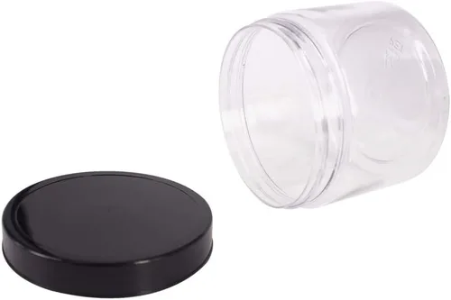 Miniatura 5 de zmybcpack Tarros de plástico con tapas, etiquetas adicionales, 1 bolígrafo, tarro transparente con sello de PET para almacenamiento de alimentos