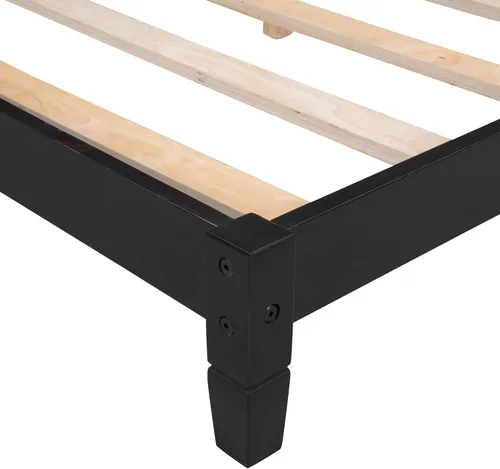 Miniatura 7 de Sofá cama de madera de diseño clásico, sofá cama, cama de plataforma, tamaño individual con salud y comodidad para dormitorio, estudio, sala