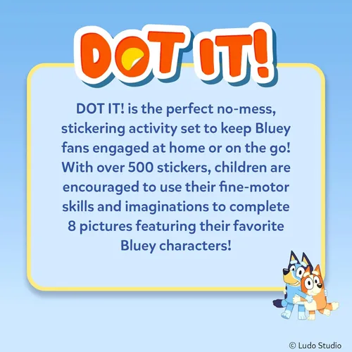 Miniatura 7 de Skillmatics Bluey Dot It - Actividad de calcomanías sin desorden para niños, más de 500 calcomanías, kits de manualidades, actividades de bricolaje