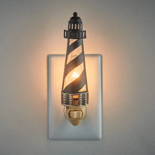 Miniatura 2 de Park Designs Cape Hatteras - Luz nocturna Lámpara de acento de faro costero con bombilla de 5 vatios Iluminación de salida de metal náutico