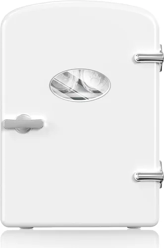 Miniatura 13 de YSSOA - Mini refrigerador con ventana de observación 4 litros, seis latas de 12 onzas, calentador y enfriador portátil, refrigerador compacto, 100%