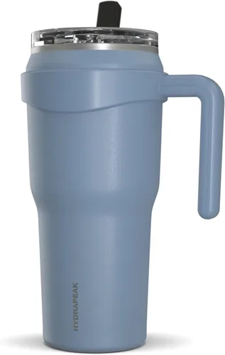 Miniatura 13 de Hydrapeak Roadster - Botella de agua de acero inoxidable de 40 onzas con aislamiento al vacío de doble pared con asa y tapa con popote 2 en 1
