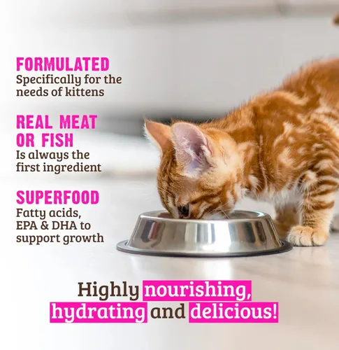 Miniatura 5 de Rawz Alimento húmedo natural en paté enlatado para gatitos, hecho con ingredientes de carne reales, sin BPA ni encías, latas de 2.8 onzas