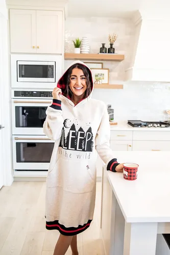 Miniatura 58 de Lazy One Sudadera con capucha de gran tamaño, ropa de dormir cómoda, vestido de suéter para mujer
