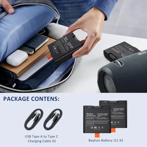 Miniatura 7 de Batería de repuesto recargable de iones de litio de 10000 mAh 7.4 V 74 Wh, compatible con PartyBox Stage 320 y Xtreme 4 altavoz portátil, reemplazo