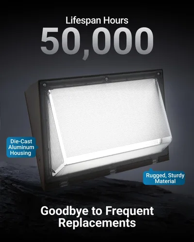 Miniatura 6 de Sunco - Paquete de pared LED de 120 W, sensor de fotocélula del anochecer al amanecer, industrial, regulable, impermeable, grado comercial