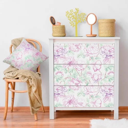 Miniatura 4 de GSS Designs - Paquete de 2 plantillas de pared de flores grandes para pintar de 12 x 16 pulgadas, plantillas florales para pintar en paredes, suelos