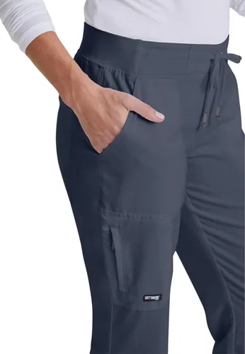 Miniatura 5 de Grey's Anatomy - Pantalón de uniforme médico de frente plano, con 6 bolsillos, para mujer