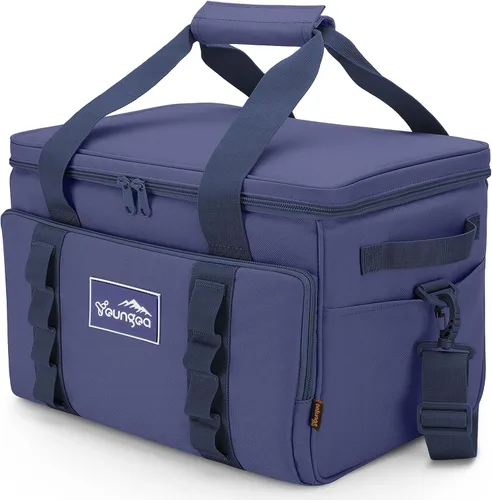 Miniatura 9 de Bolsa de enfriamiento YOUNGOA 48 latas, aislada, a prueba de fugas, enfriador suave grande plegable portátil para viajes, bolsas de enfriamiento