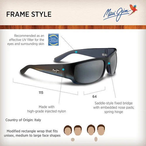 Miniatura 6 de Maui Jim Gafas de sol polarizadas envolventes para hombre y mujer
