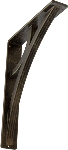 Miniatura 55 de Ekena Millwork BKTM02X10X12TGLABS Soporte de metal, 2 pulgadas de ancho x 10 pulgadas de profundidad x 12 pulgadas de alto, latón envejecido