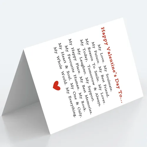 Miniatura 4 de OJsensai Happy Poem Tarjeta de San Valentín para él y ella, regalos de San Valentín, dulces ideas de regalo de Vday para marido y esposa
