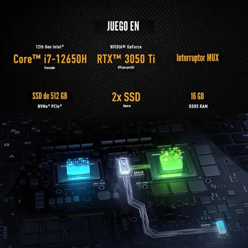 Miniatura 2 de ASUS TUF Dash 15 (2022) Laptop para juegos, pantalla FHD de 15.6 pulgadas 144Hz, Intel Core i7-12650H, GeForce RTX 3050 Ti, 16 GB DDR5, 512 GB SSD