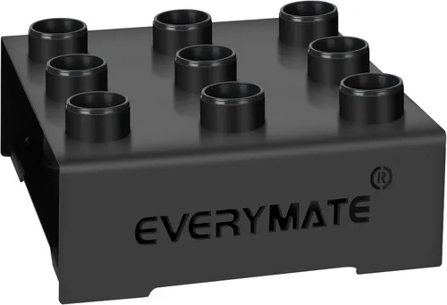 Miniatura 11 de EVERYMATE Vertical Barbell Rack - Heavy-Duty Steel Organizer, Barbell Holder Floor Stand, Fits 2" Olympic Bars with Scratch-Resistant Inserts, B