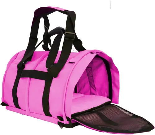 Miniatura 7 de SturdiBag XL - Transportador de viaje para mascotas: altura flexible para gatos y perros, lados suaves con clips de seguridad y correas