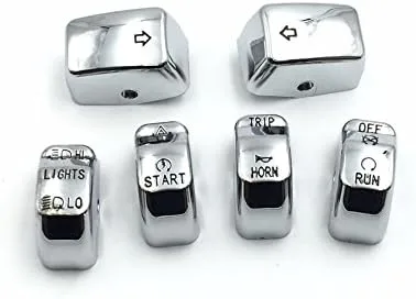 Miniatura 6 de XKH - Cubiertas cromadas para botones de interruptor de control manual para motocicleta, compatibles con Harley Davidson Softail 2011