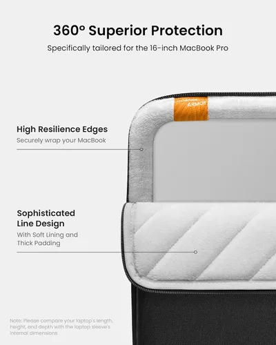 Miniatura 5 de tomtoc Set de fundas protectoras 360 para portátil de 16 pulgadas MacBook Pro M4/M3/M2/M1 Pro/Max A3403 A3186 A2991 A2780 A2485 2024-2019, Dell XPS
