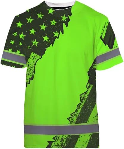 Miniatura 20 de Maddly Colección de ropa de trabajo de alta visibilidad con bandera de EE. UU., personalizada con nombre para trabajadores, corredores, camioneros