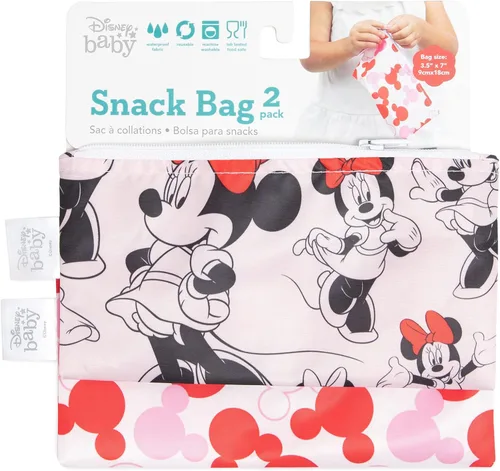 Miniatura 6 de Bumkins Disney Bolsas Reutilizables para Aperitivos, para el Almuerzo Escolar de Niños y para Porción de Adultos, Tela Lavable, Bolsa de Tela A4