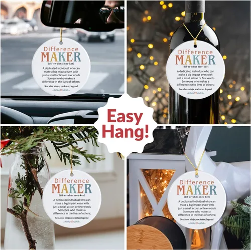 Miniatura 4 de Ornamento de Definición Diferenciador – Regalo Inspirador de Ornamento Navideño para Hombres, Mujeres, Jefe, Líder, Entrenador, Maestro, Colegas