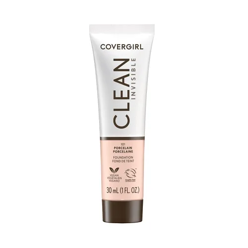 Miniatura 16 de COVERGIRL Maquillaje de base invisible limpio, acabado natural rocío y brillante, cobertura para construir, aspecto suave como la piel, vegano