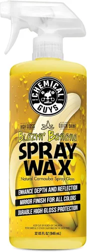 Chemical Guys Blazin' Banana Cera en Aerosol, Brillo Natural de Carnauba, Segura para Automóviles, Camiones, SUVs, Casas Rodantes y Más, Extra
