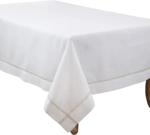 Miniatura 4 de SARO LIFESTYLE Elegante mantel bordado, dorado, 72