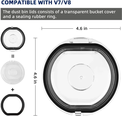 Miniatura 2 de Tapa de repuesto para depósito de polvo para aspiradora Dyson V7 V8 SV10 SV11, accesorios para cubo de polvo
