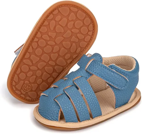 Babelvit Infant Baby Girls Boys Soft Summer Sandals Casual Dress Shoe Anti Slip Rubber Sole Outdoor Flats Toddler First Walker Shoes