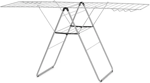 Brabantia HangOn - Tendedero de ropa | 82 pies (82.0 ft) | Gris metálico | Soporte grande para ropa interior con 2 alas plegables y ganchos para