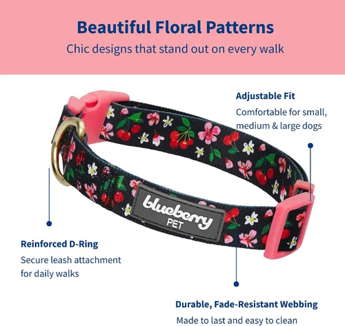 Miniatura 2 de Blueberry Pet 10+ Patrones Primavera Aroma Floral Collares, Collares Personalizados