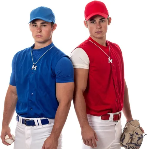 Miniatura 5 de Collar con inicial de béisbol para niños y hombres, collares de letra A-Z, cadena de acero inoxidable con accesorios, dije deportivo, regalo