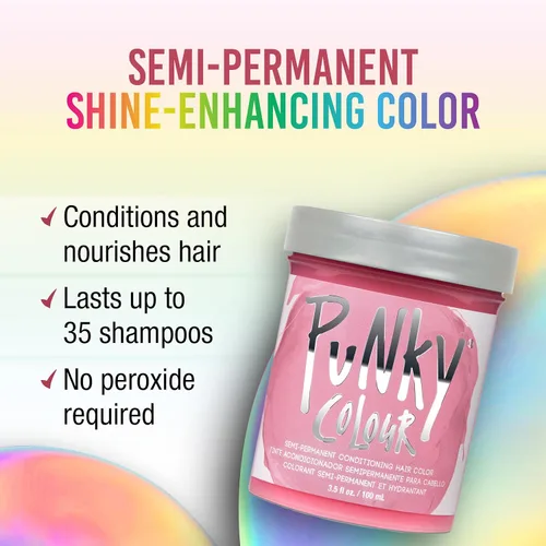 Miniatura 2 de Punky Cotton Candy Color de Cabello Semipermanente - Tinte Acondicionador para el Cabello Vegano y Libre de Crueldad, Dura Hasta 35 Lavados, 3.5 fl