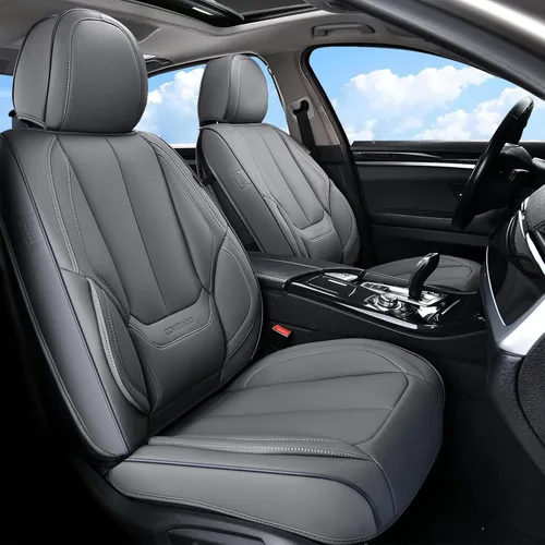 Miniatura 12 de Coverado Juego completo de fundas de asiento de automóvil, fundas de asiento negras para asientos delanteros y traseros de automóvil, protector