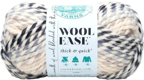 Miniatura 185 de Lion Brand Yarn - Ovillo de lana Wool-Ease Thick & Quick color fuerza aérea