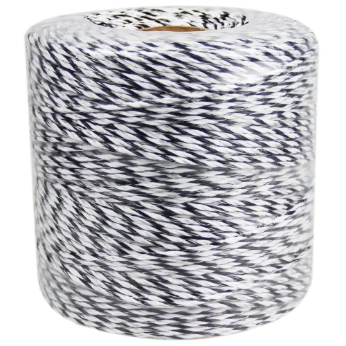 Carrete de alambre para valla eléctrica portátil Farmily; fácil de instalar, reparar, cortar y enrollar, Blanco/Negro, 1