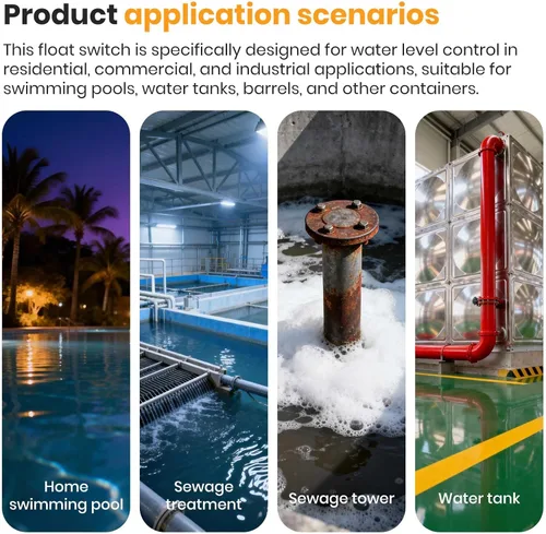 Miniatura 6 de Interruptor de flotador (sin enchufe) Controlador automático de nivel de agua con clasificación IP68, sensor de nivel automático para tanques