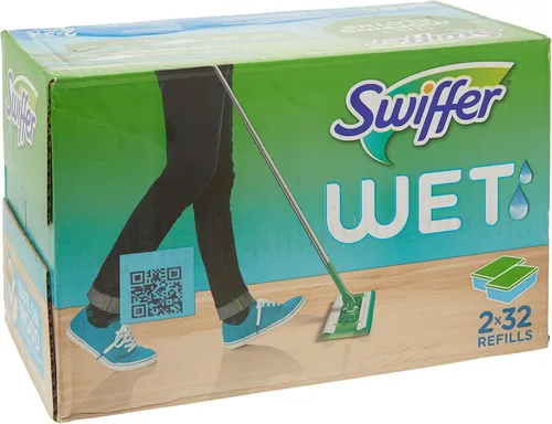 Miniatura 2 de Swiffer Sweeper Repuestos de Paños Húmedos para Trapear Aroma Ventana Abierta Fresca 32 Unidades Paquete de 2