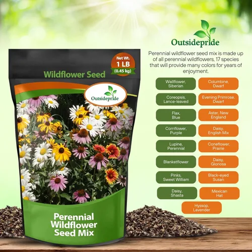 Miniatura 6 de Outsidepride Mezcla de semillas de flores silvestres perennes de 1 libra para todos los estados
